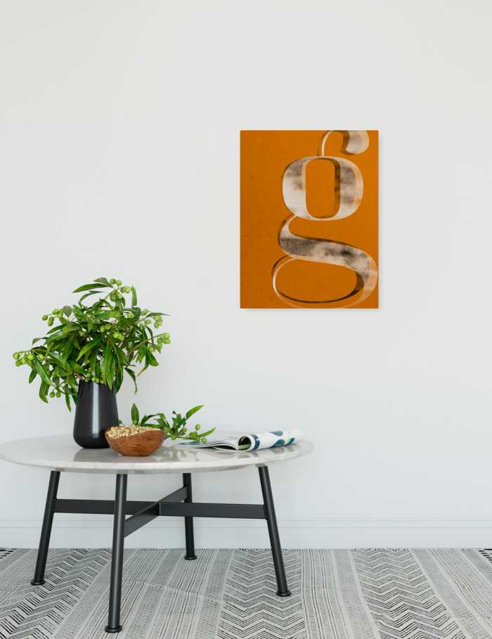 Tableau intissé Typo G wie Gustav