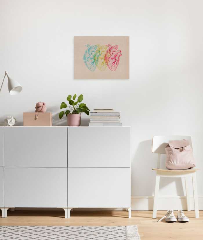 Tableau intissé Heart Variants
