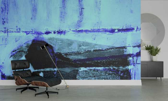 Photo murale intissé impression numérique Table Tilting lightblue