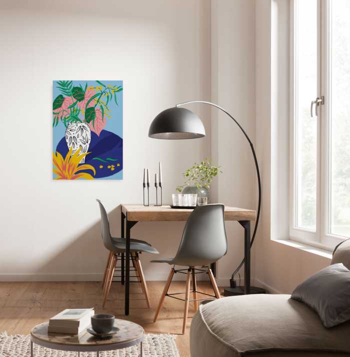 Tableau intissé Funky Vase