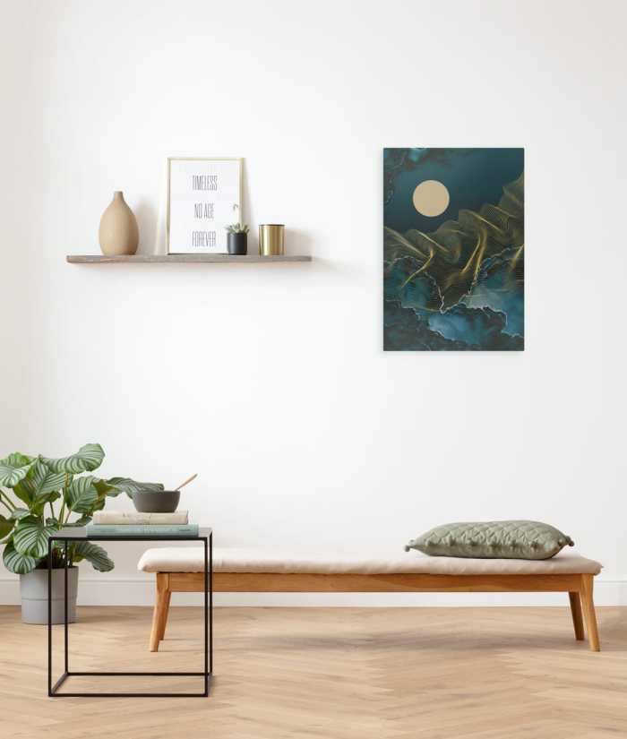 Tableau intissé Moon Waves