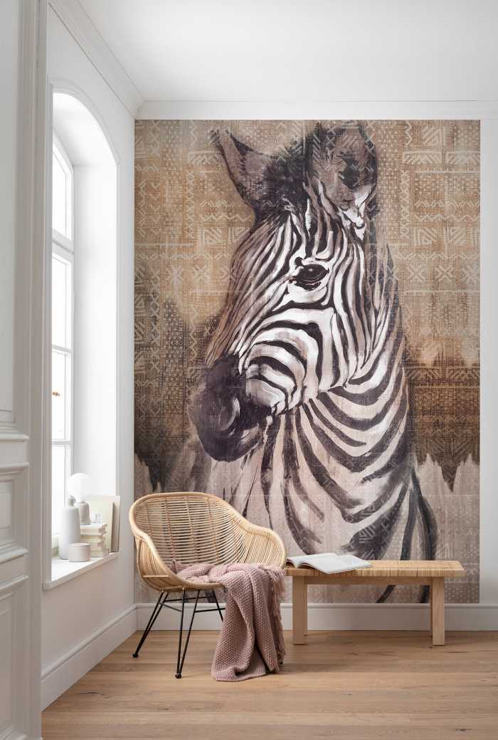 Photo murale intissé impression numérique Zebra