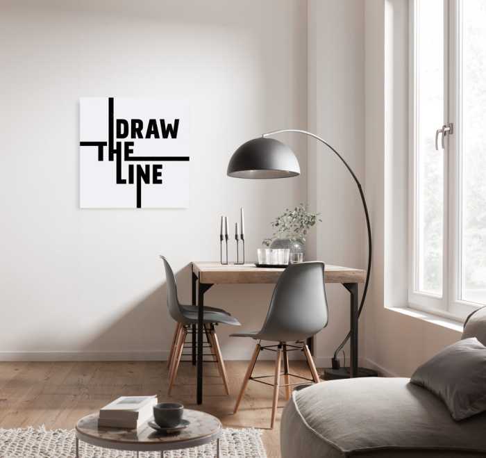 Tableau intissé Typo Draw the Line