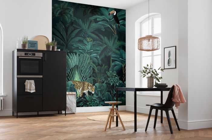 Photo murale intissé impression numérique Jungle Night