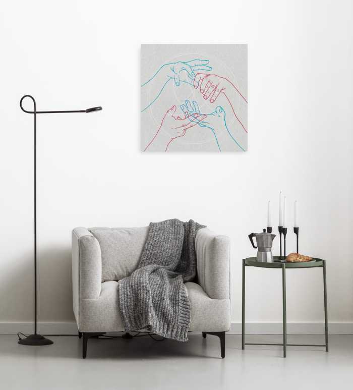 Tableau intissé Glory Hands