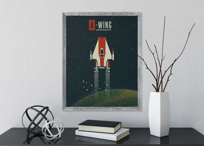 Poster d'art Star Wars - Geeky A-Wing
