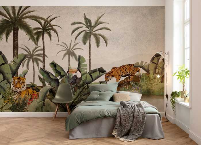 Photo murale intissé impression numérique Tiger Jungle