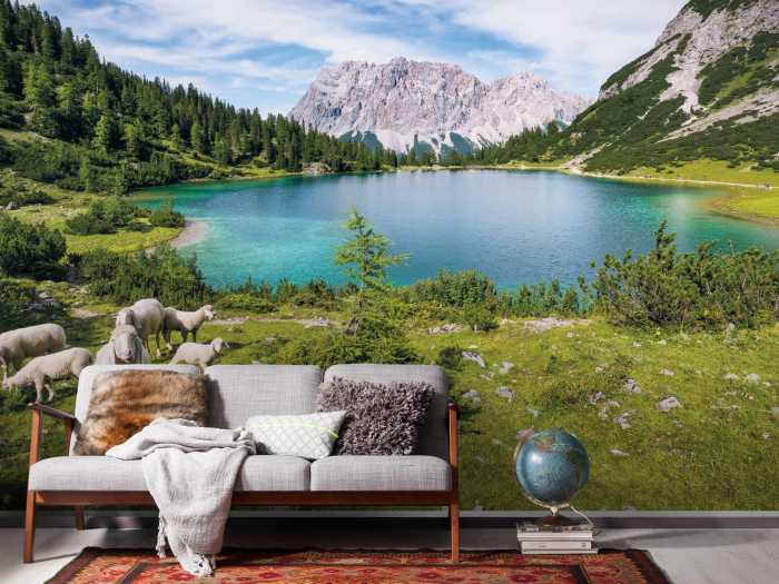 Photo murale intissé impression numérique Paradise Lake