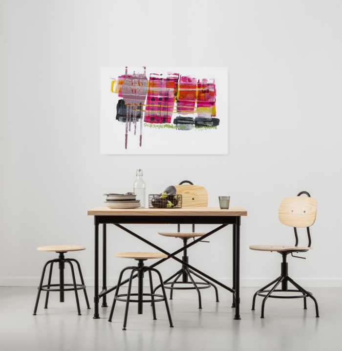 Tableau intissé Ruby Pink