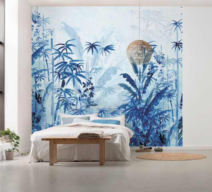 Photo murale intissé impression numérique Blue Jungle