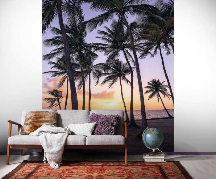 Photo murale intissé impression numérique Palmtrees on Beach