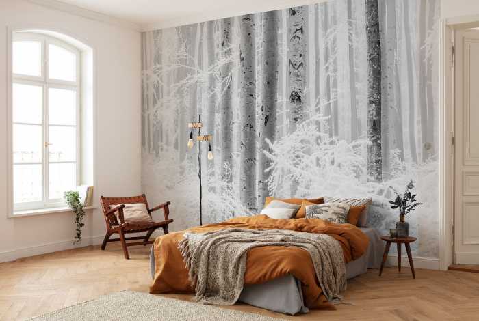 Photo murale intissé impression numérique Winter Wood