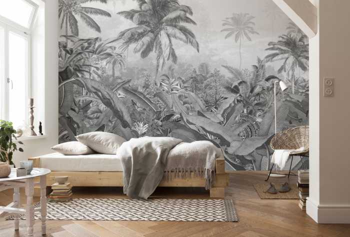 Photo murale intissé impression numérique Amazonia Black and White