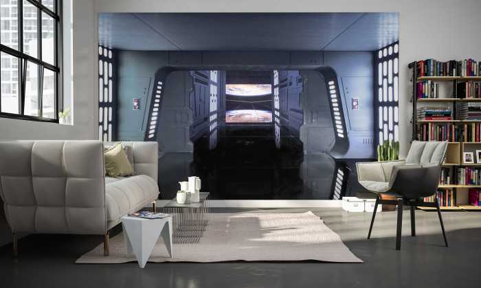 Photo murale intissé impression numérique Star Wars Death Star Floor