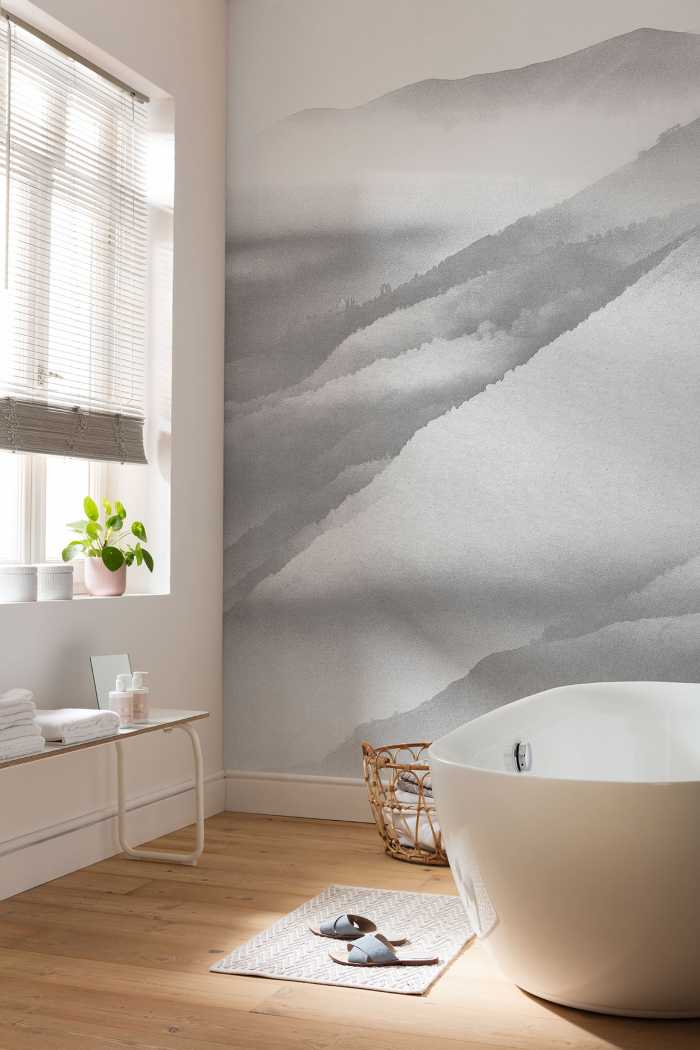 Photo murale intissé impression numérique White Noise Mountain