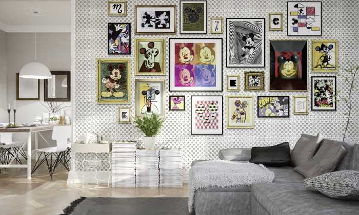 Photo murale intissé impression numérique Mickey Art Collection