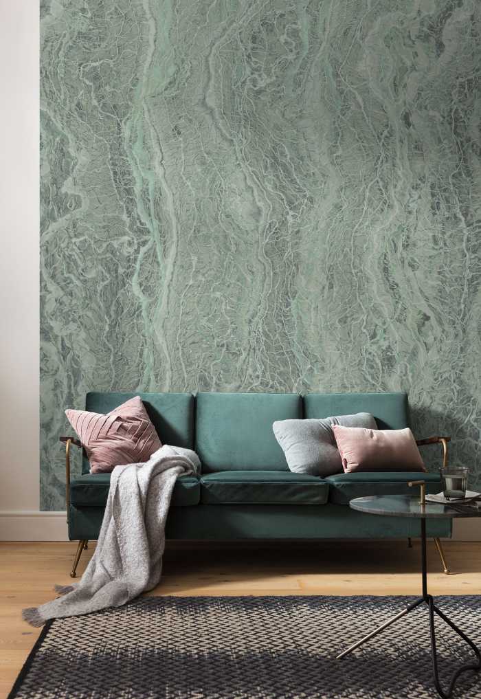 Photo murale intissé impression numérique Marble Mint
