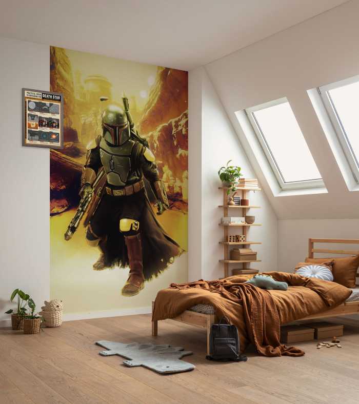 Photo murale intissé impression numérique Star Wars Boba Fett Sneaking Up