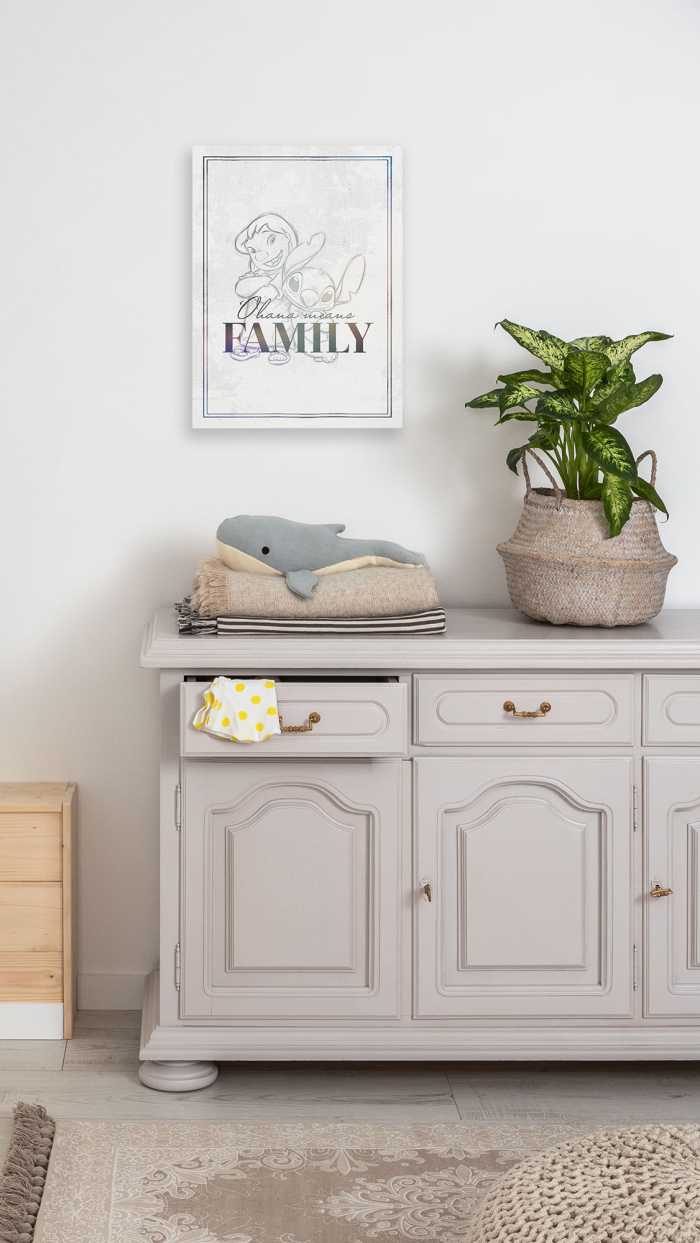 Tableau intissé Disney Lilo & Stitch - Family Goals