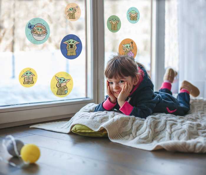 Sticker fenêtre Grogu - Padawan Bubbles