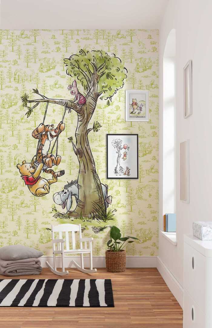 Photo murale intissé impression numérique Winnie the Pooh in the Wood