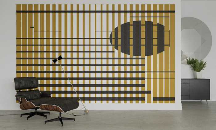 Photo murale intissé impression numérique Let me stay cognac-black