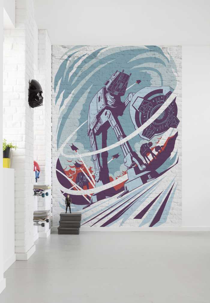 Photo murale intissé impression numérique Star Wars Classic Concrete Hoth
