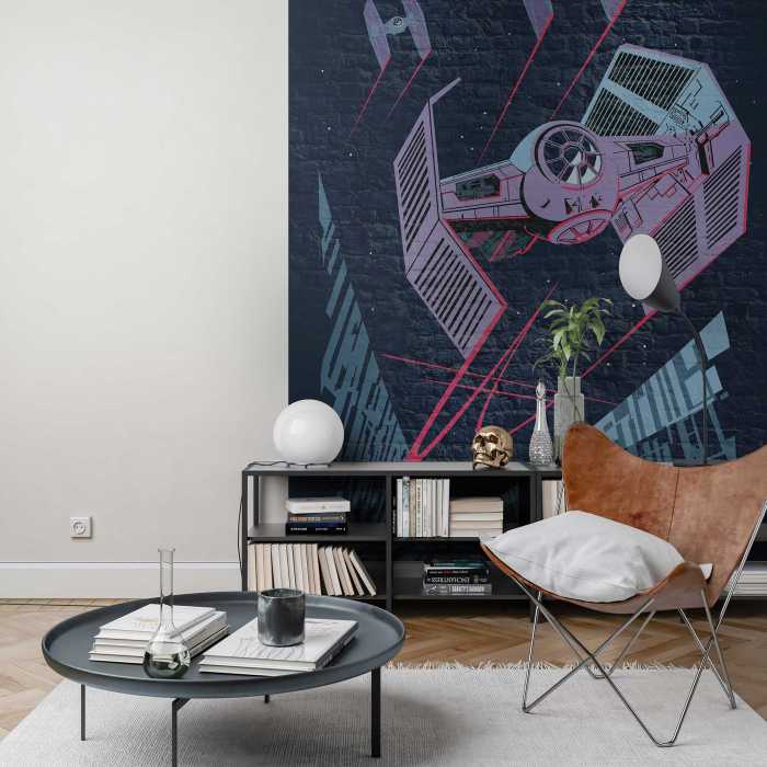 Photo murale intissé impression numérique Star Wars Classic Concrete TIE-Fighter