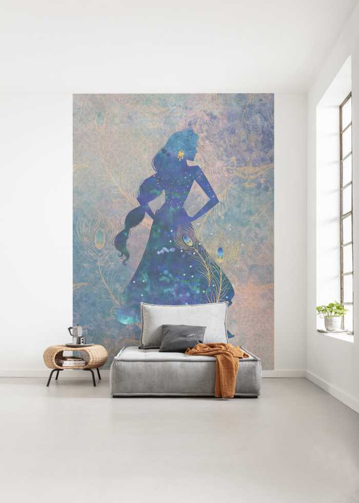 Photo murale intissé impression numérique Jasmin Silhouette