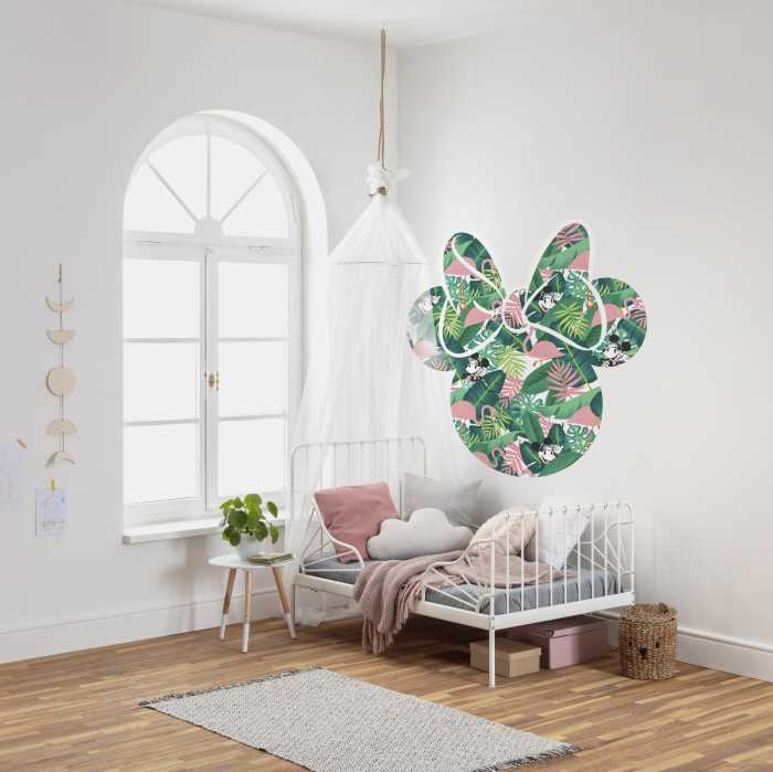 Sticker mural Minnie Head Tropical