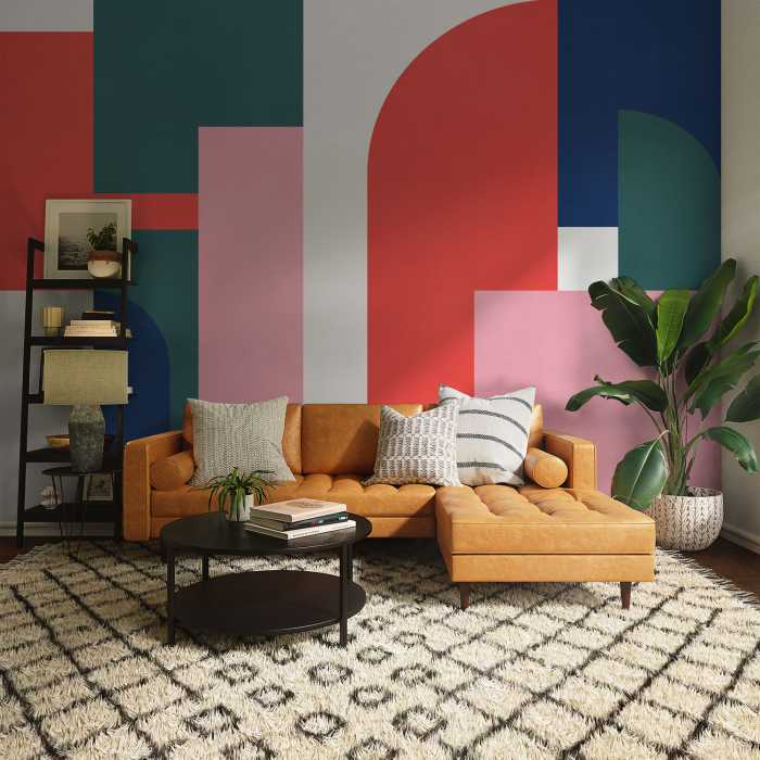 Photo murale intissé impression numérique Geometric Colours