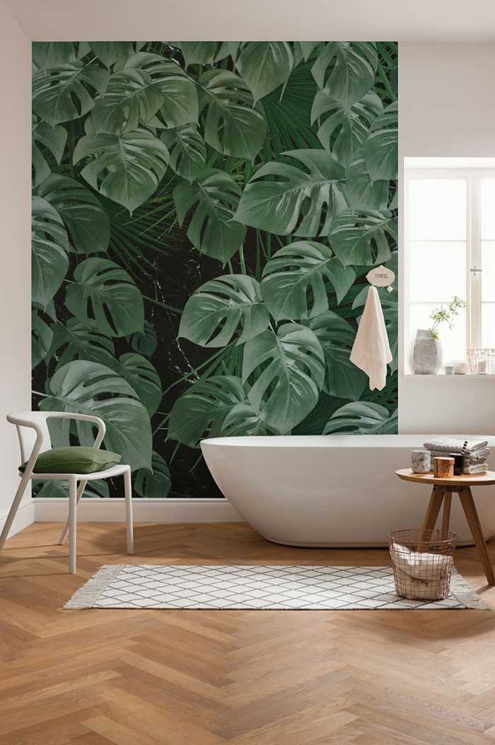 Photo murale intissé impression numérique Monstera on Marble