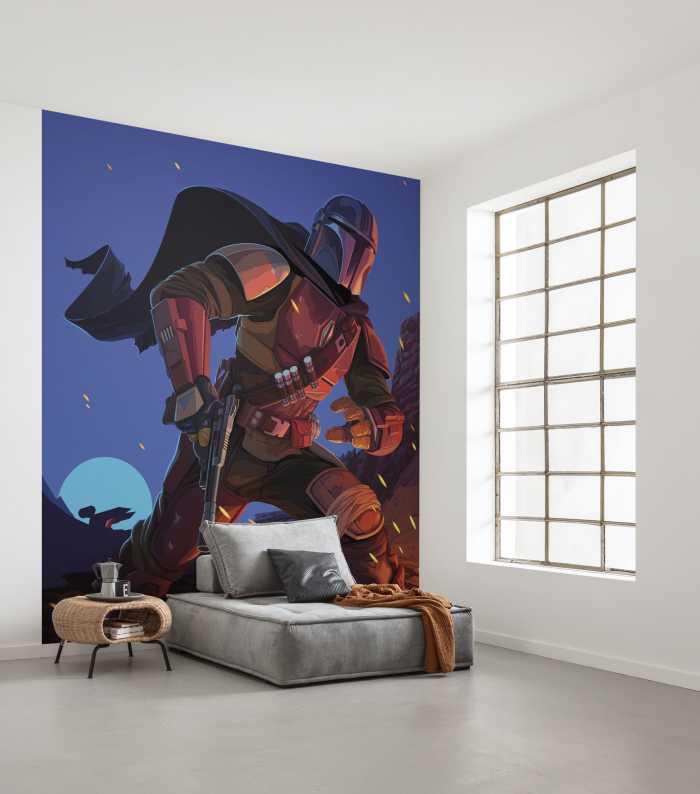 Photo murale intissé impression numérique Star Wars The Mandalorian Big Ambush