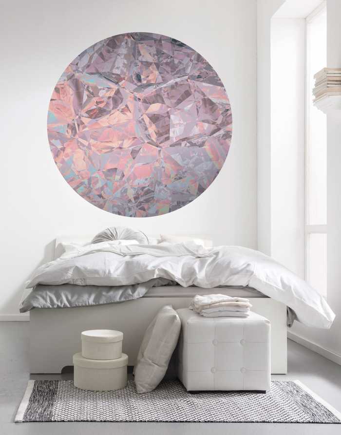 Photomural rond Glossy Crystals