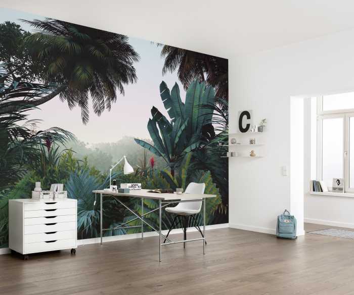 Photo murale intissé impression numérique Jungle Morning