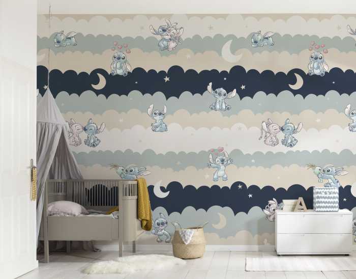 Papier peint Disney Lilo and Stitch Cozy Clouds