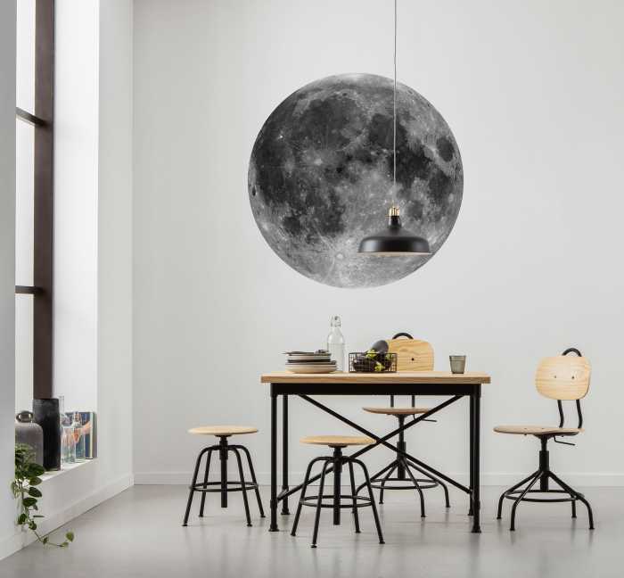 Photomural rond Moon
