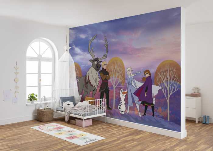 Photo murale intissé impression numérique Frozen Autumn Forest