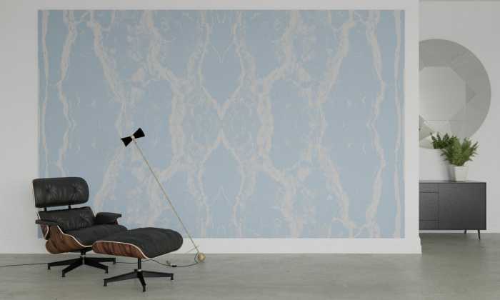 Photo murale intissé impression numérique Oak Bark bleu-grey