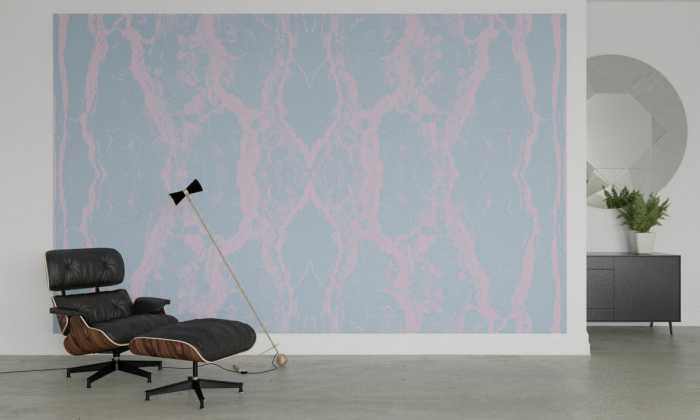 Photo murale intissé impression numérique Oak Bark greyblue-lightblackberry