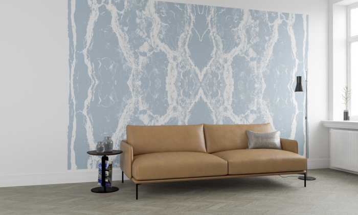 Photo murale intissé impression numérique Oak Bark greyblue-white