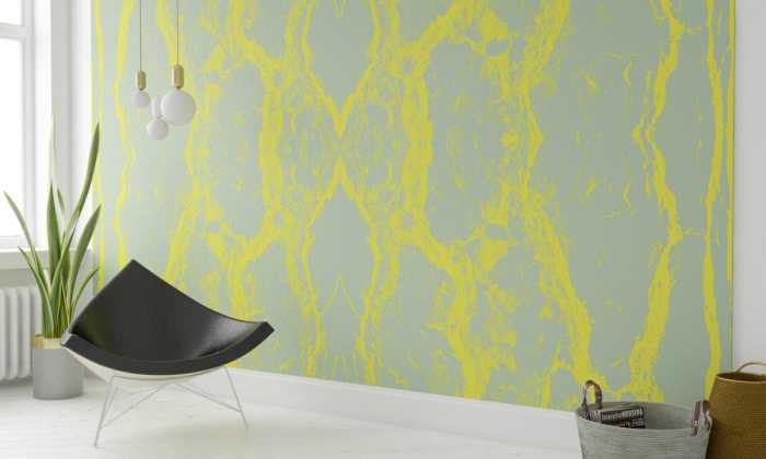 Photo murale intissé impression numérique Oak Bark greygreen-yellow
