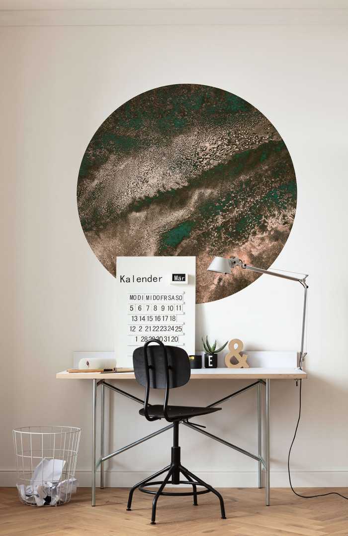 Photomural rond Cuivre