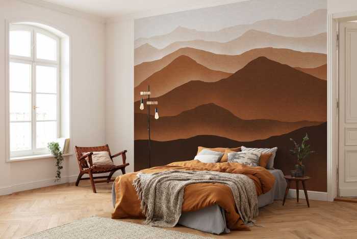 Photo murale intissé impression numérique Macchiato Mountains