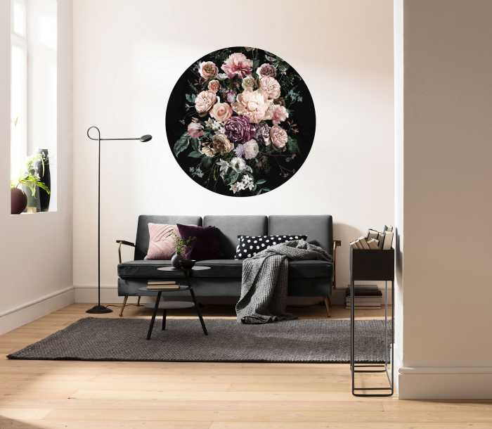 Photomural rond Enchanted Flowers