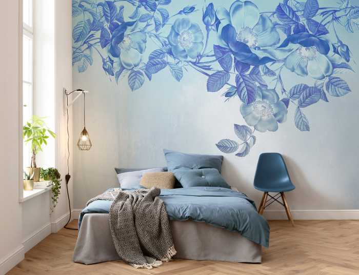 Photo murale intissé impression numérique Blue Aura
