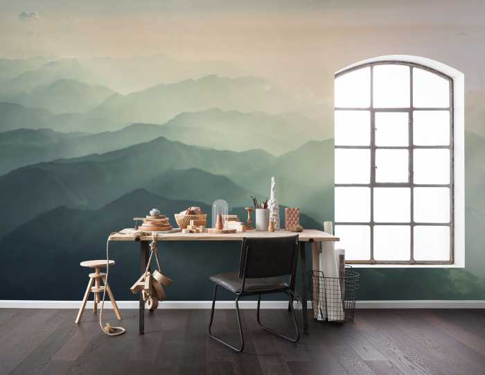 Photo murale intissé impression numérique Hazy Hills