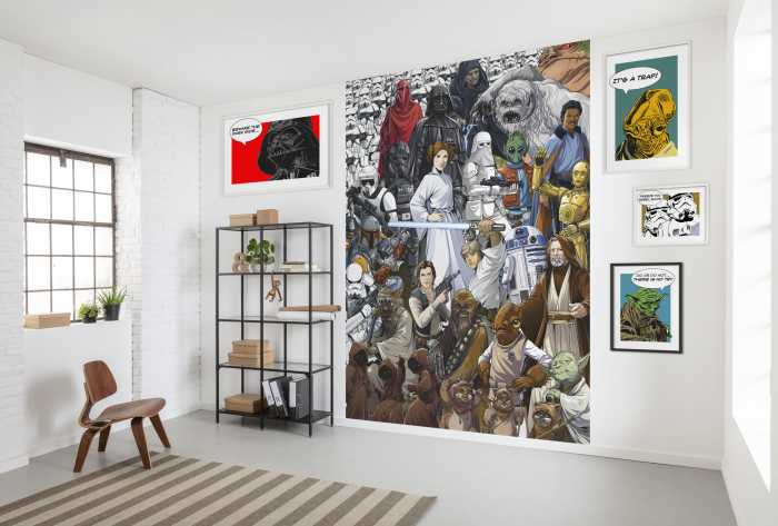 Photo murale Star Wars Classic Cartoon Collage