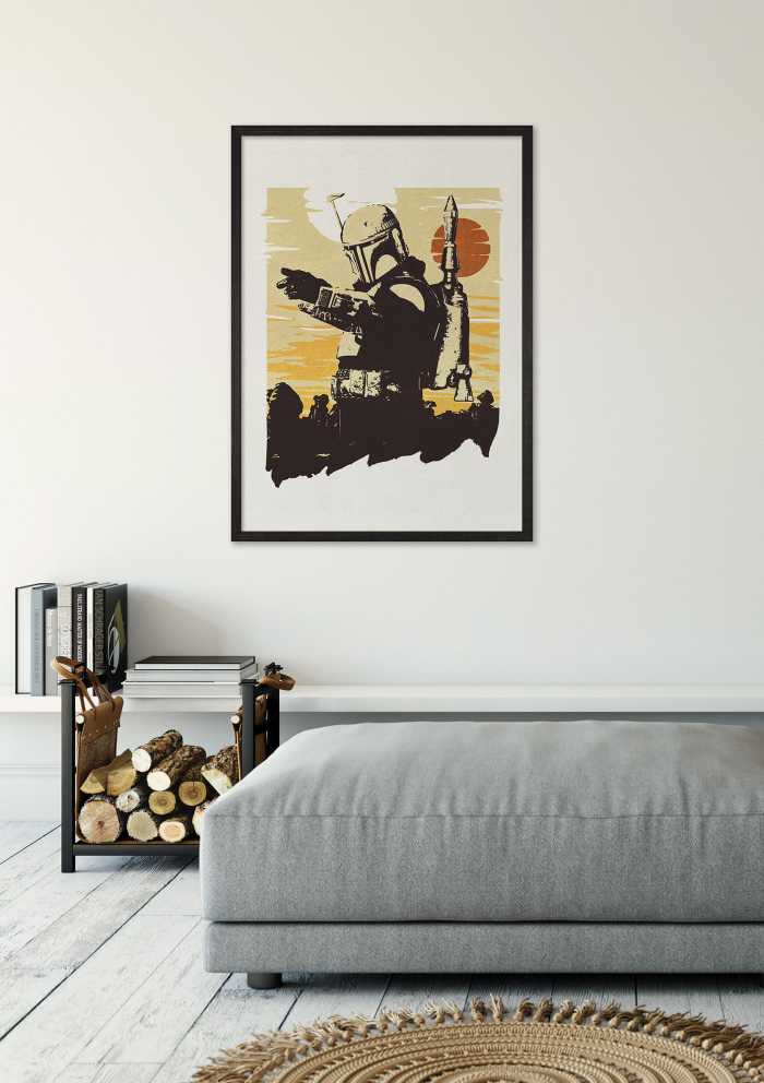 Affiche d'art Star Wars Boba Fett Illustration Target