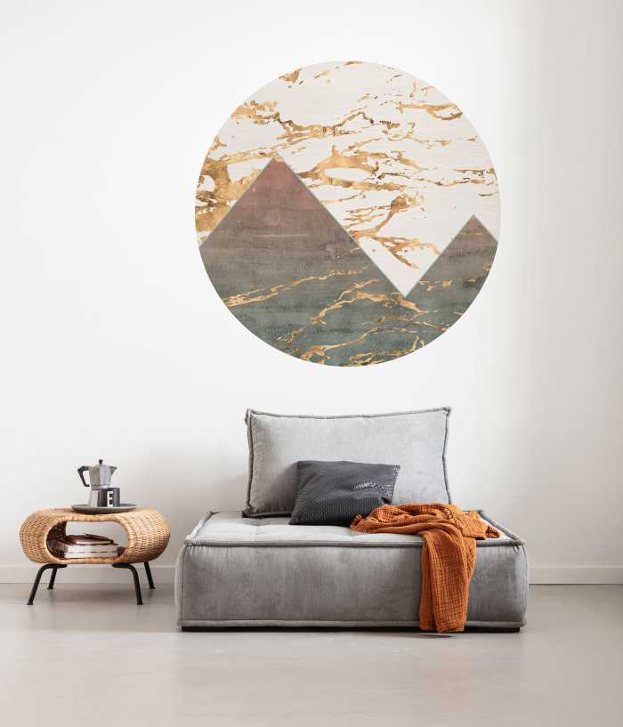 Photomural rond Precious Peaks